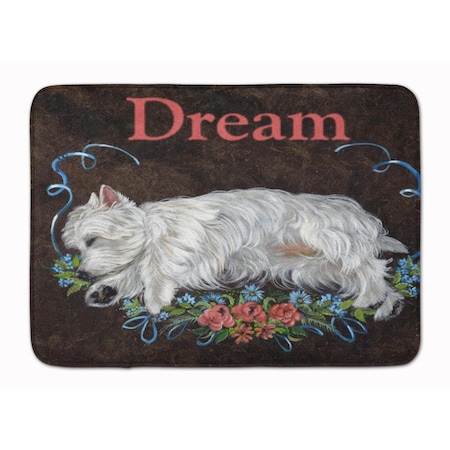 Carolines Treasures 19 x 27 in. Westie Dream Machine Washable Memory Foam Mat PPP3278RUG